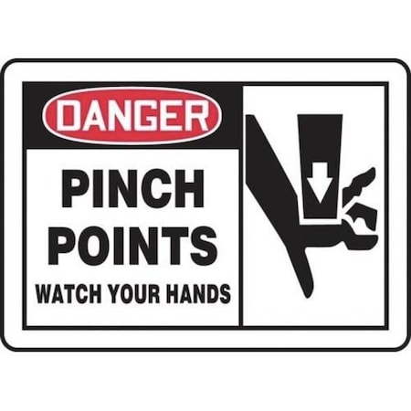 Accuform OSHA DANGER SAFETY SIGN PINCH POINT MEQM021XT MEQM021XT